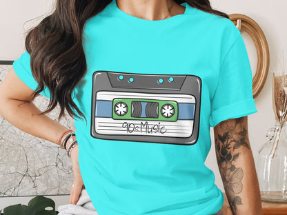 Retro 90s Music Cassette Tape Graphic T-shirt