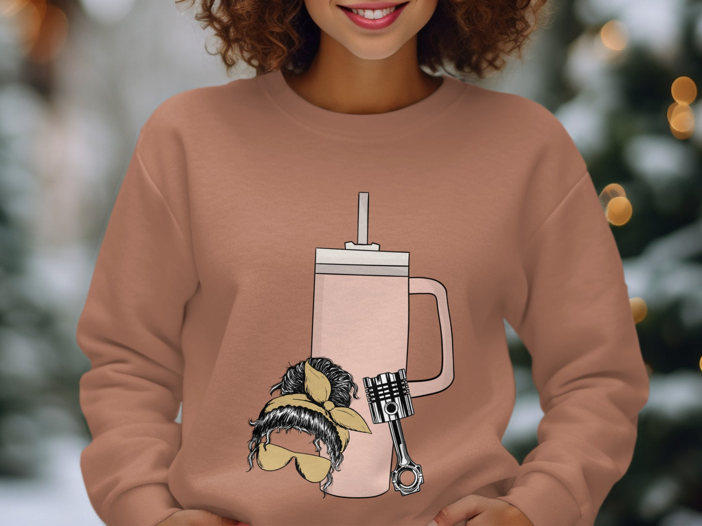 Quirky Unique Mug Design on Cozy Sweatshirt Product