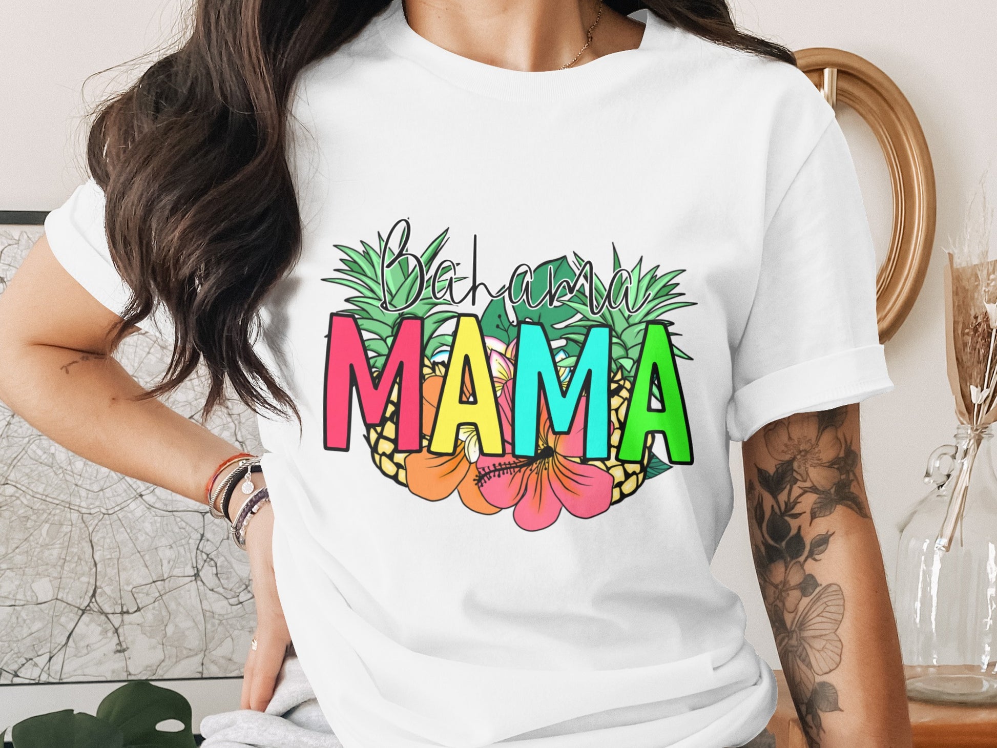 Bahamas Mama Graphic Print T-Shirt