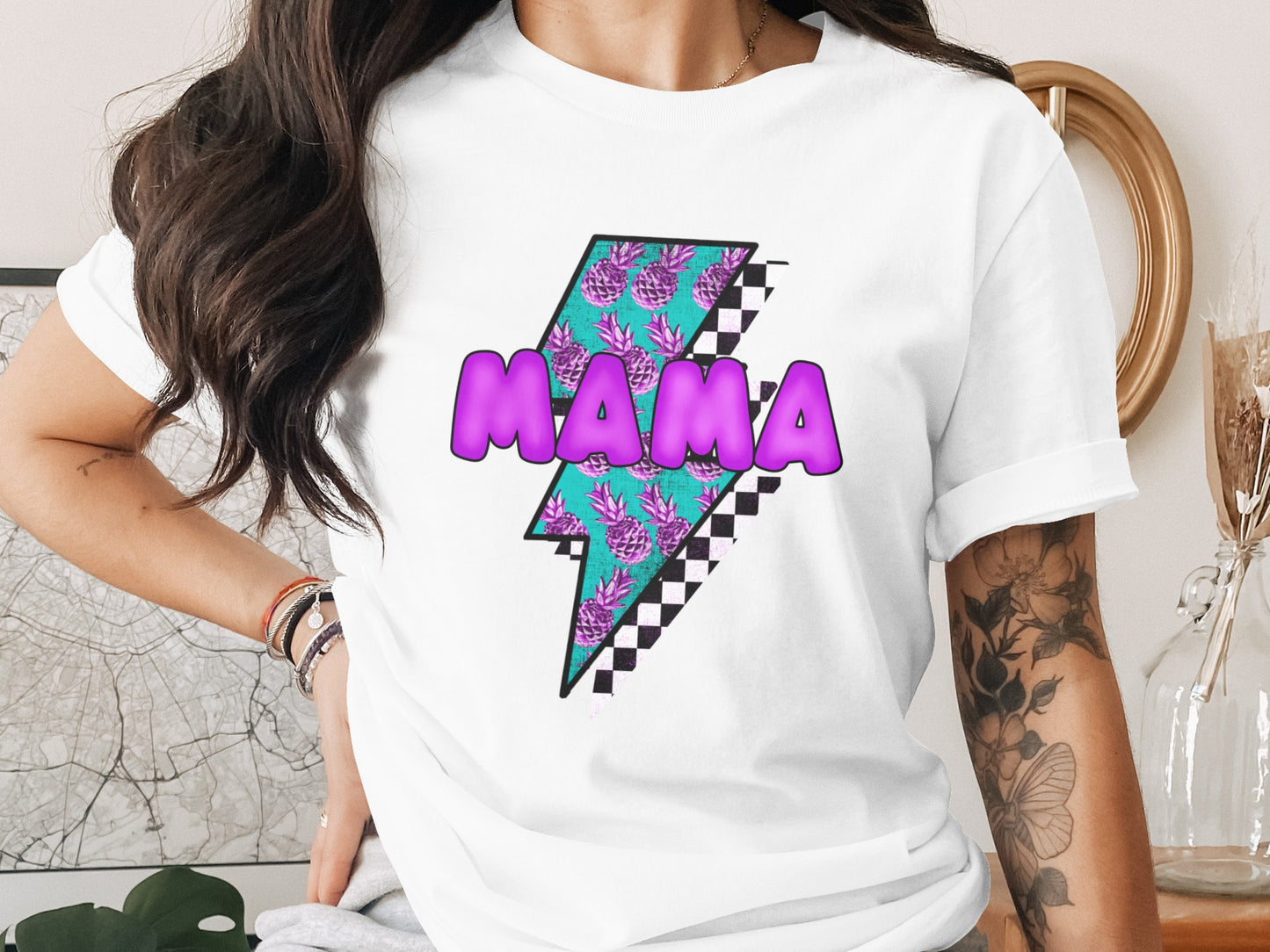 Mama Lightning Bolt Graphic Tee