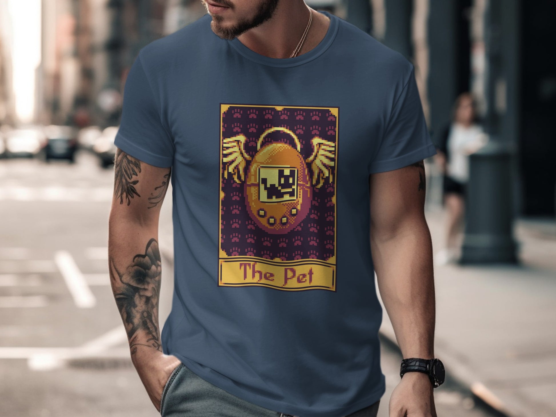 Retro Digital Pet Graphic Casual Wear Product