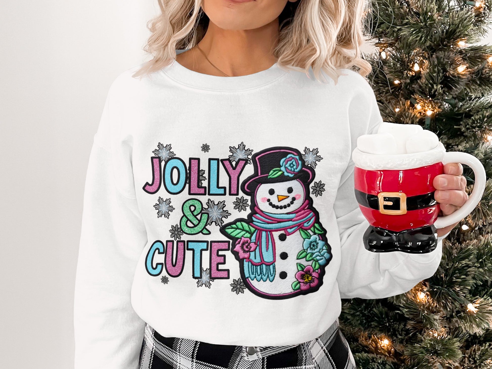 Jolly Cute Festive Snowman Sweater Christmas Design