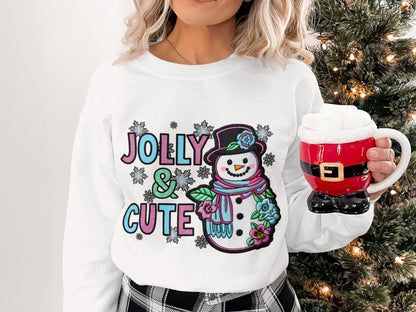 Jolly Cute Festive Snowman Sweater Christmas Design