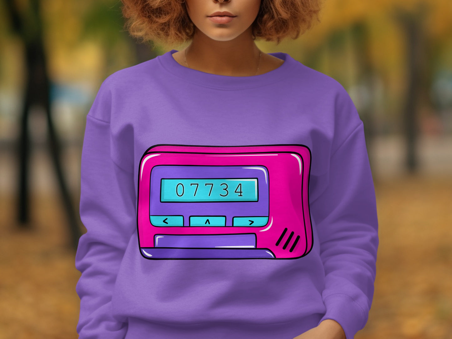 Retro Styled Graphic Purple Sweatshirt product