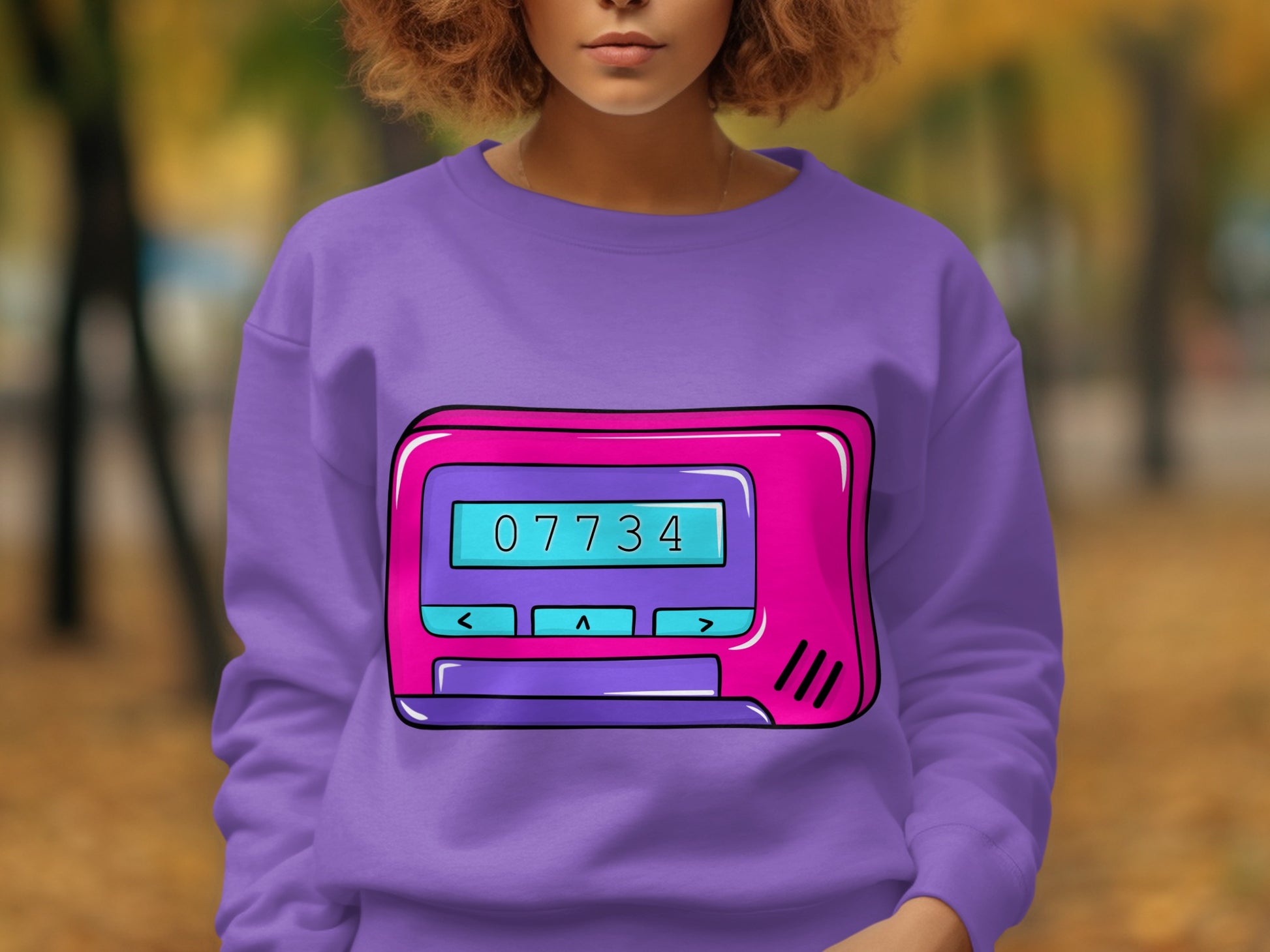 Retro Styled Graphic Purple Sweatshirt product