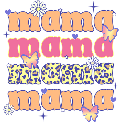 Colorful Retro Mama Design with Butterflies Product