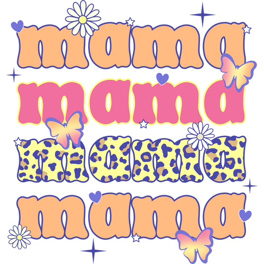 Colorful Retro Mama Design with Butterflies Product