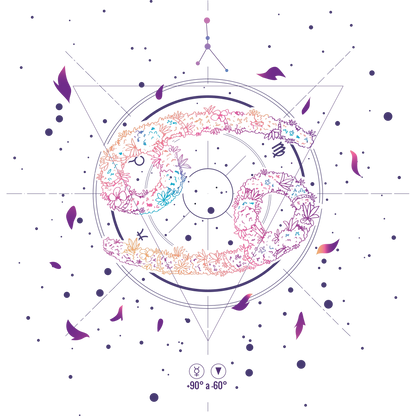 Intricate Pastel Floral Circular Abstract Art Print