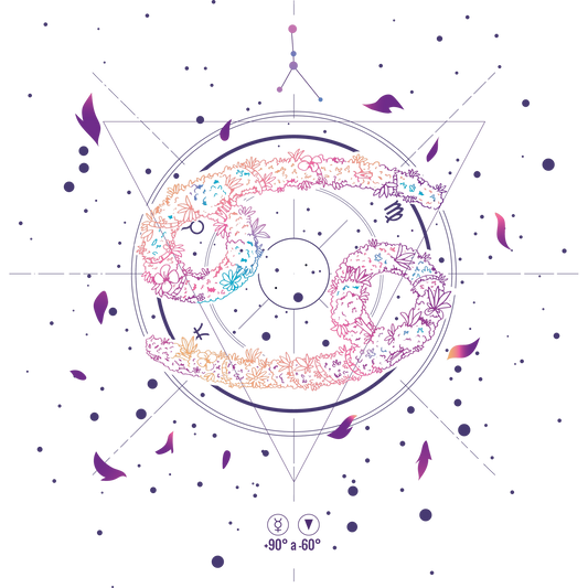 Intricate Pastel Floral Circular Abstract Art Print