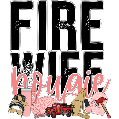 Fire Wife Bougie Graphic Tee with Fun Elements