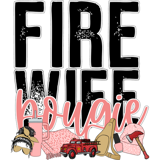 Fire Wife Bougie Graphic Tee with Fun Elements