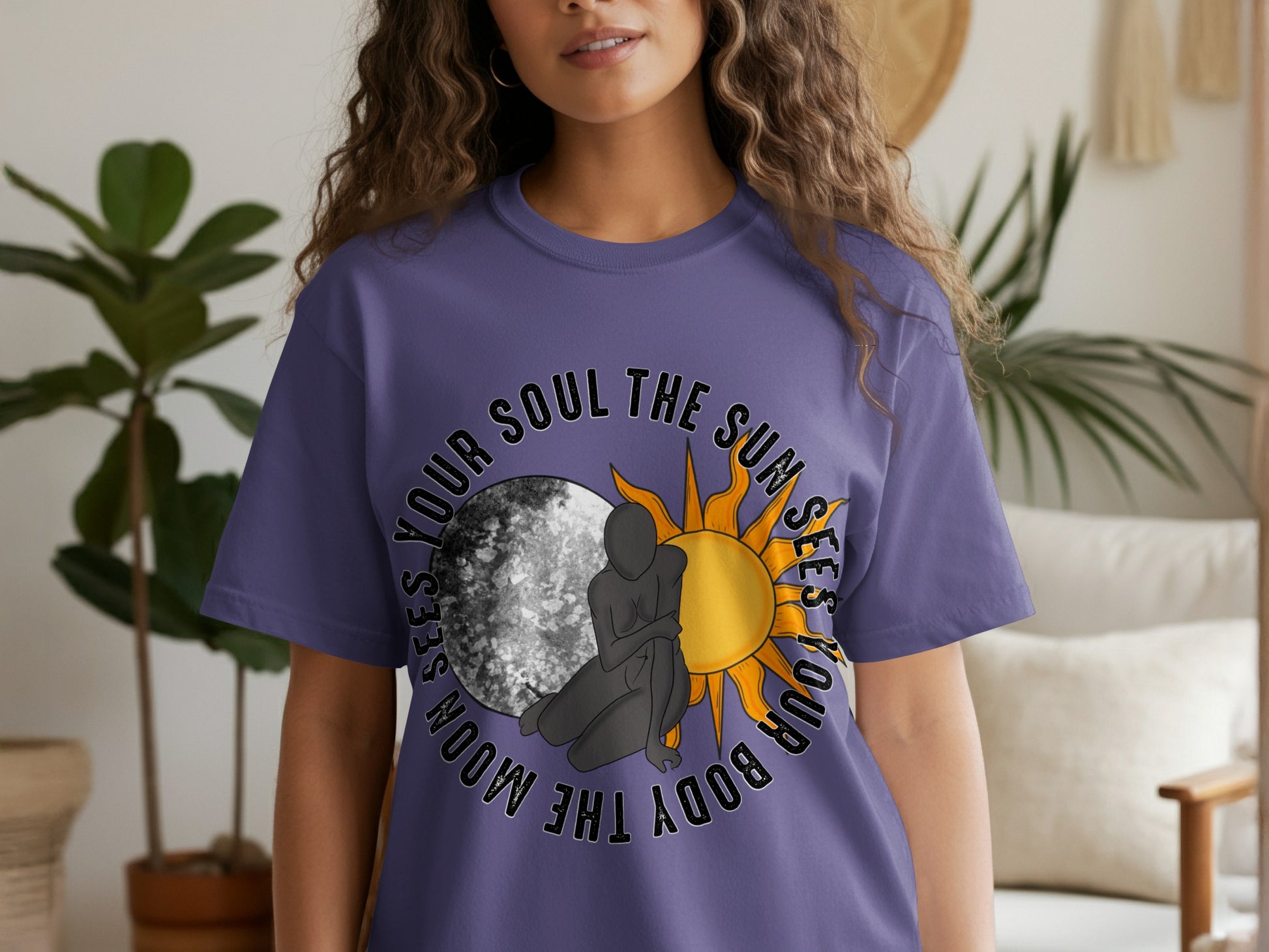 Your Soul Sees Sun Moon Body Women's Graphic T-Shirt