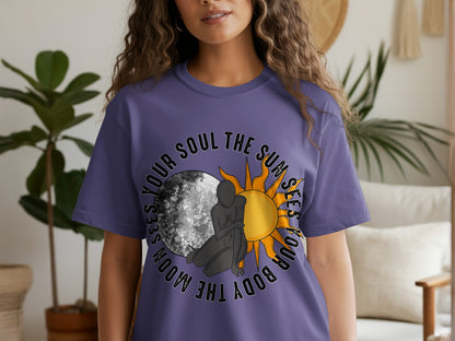 Your Soul Sees Sun Moon Body Women's Graphic T-Shirt