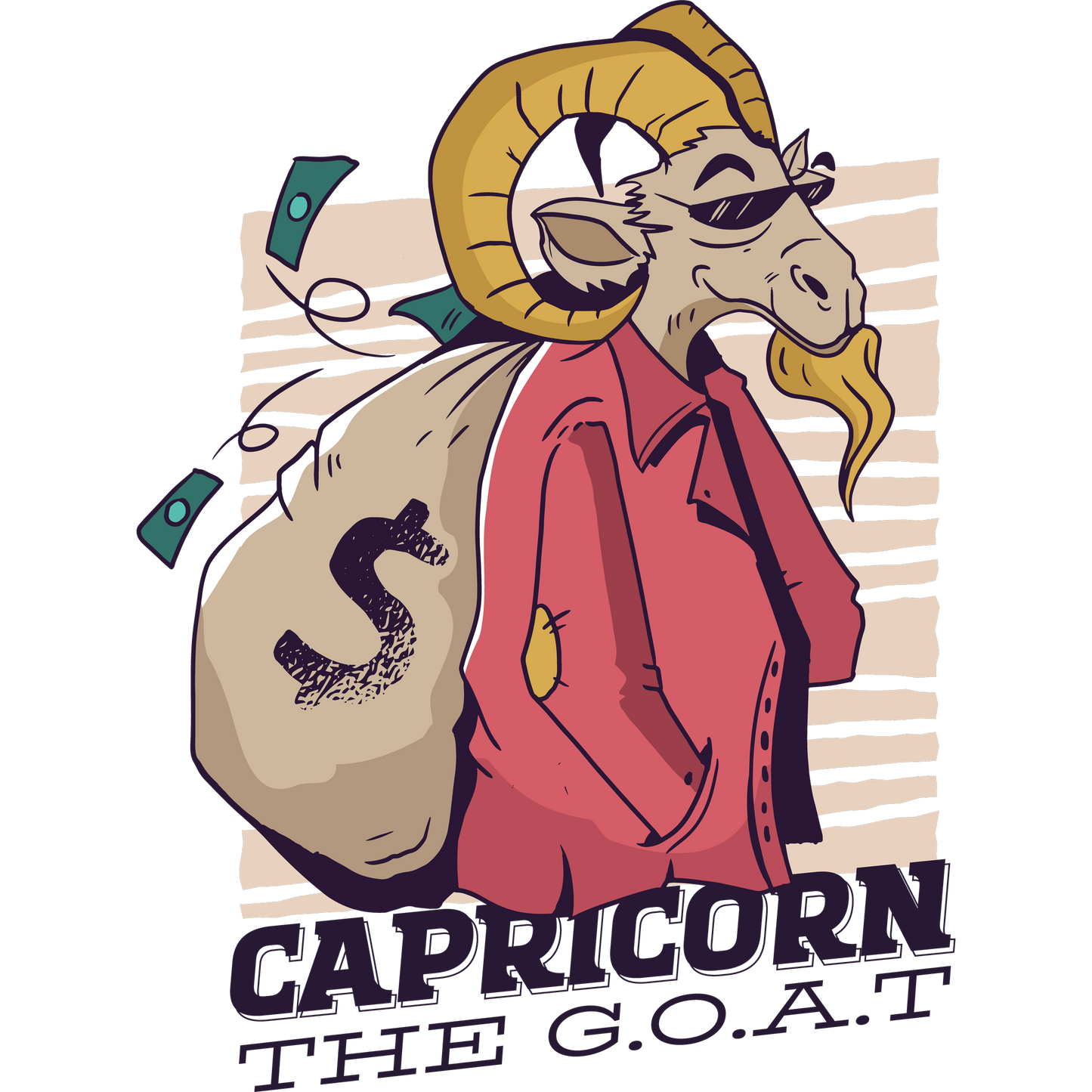 Capricorn The G.O.A.T Stylish Graphic Product