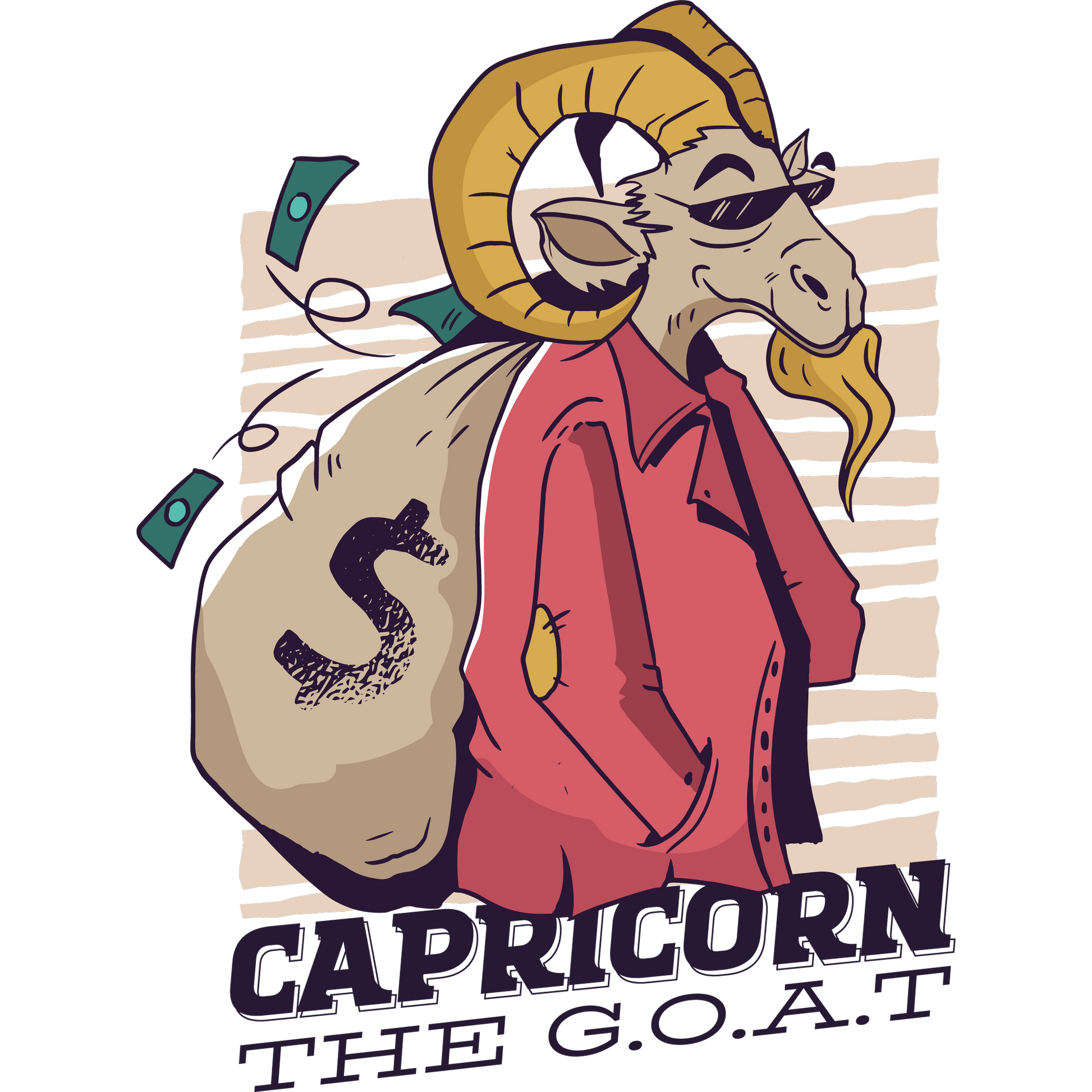 Capricorn The G.O.A.T Stylish Graphic Product