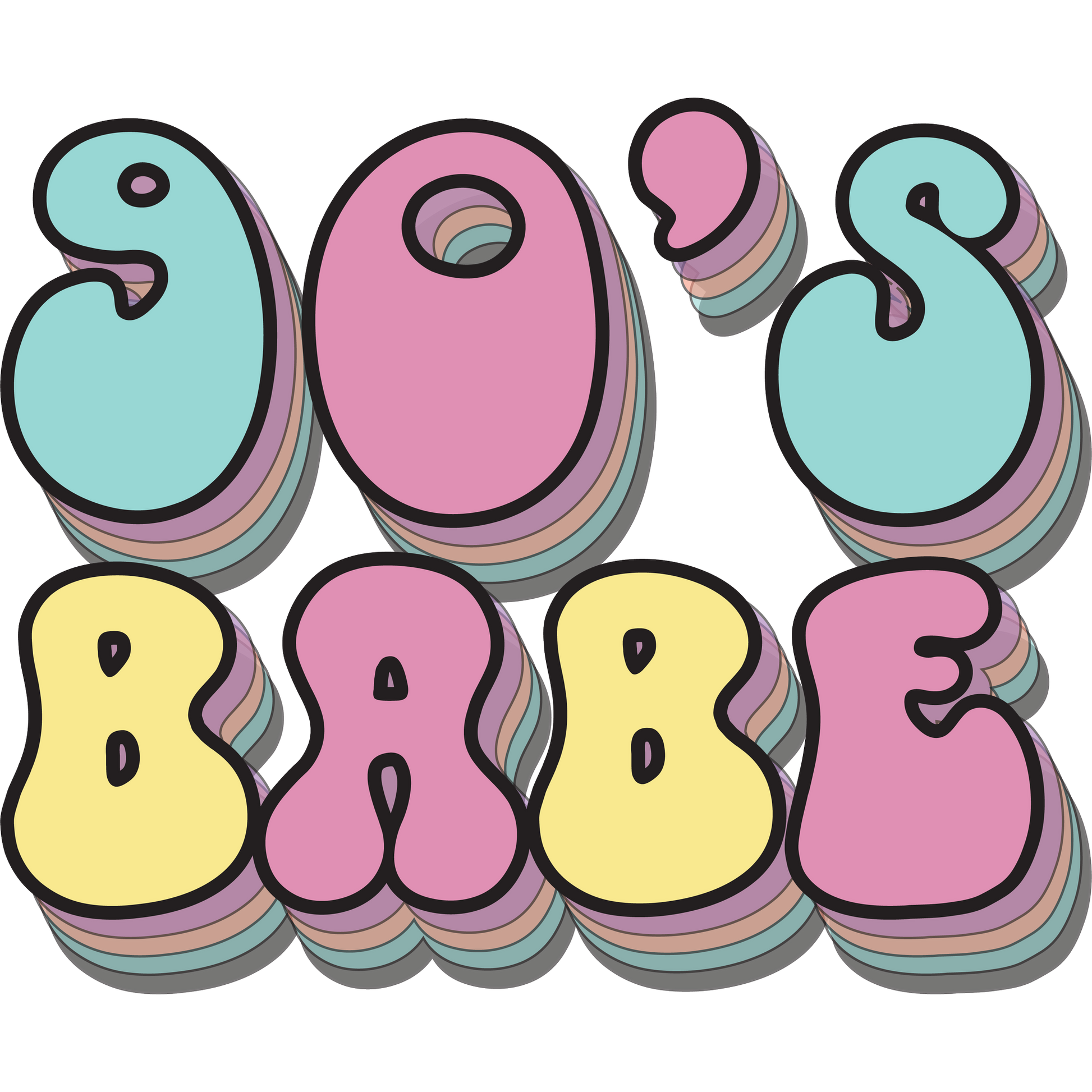 Nostalgic 90's Babe Colorful Graphic product
