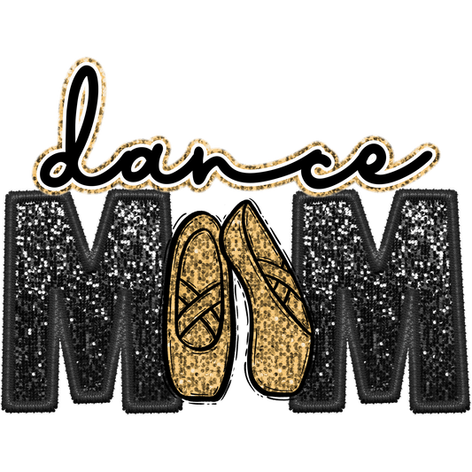Glittery Dance Mom Design with Ballet Shoes Product
