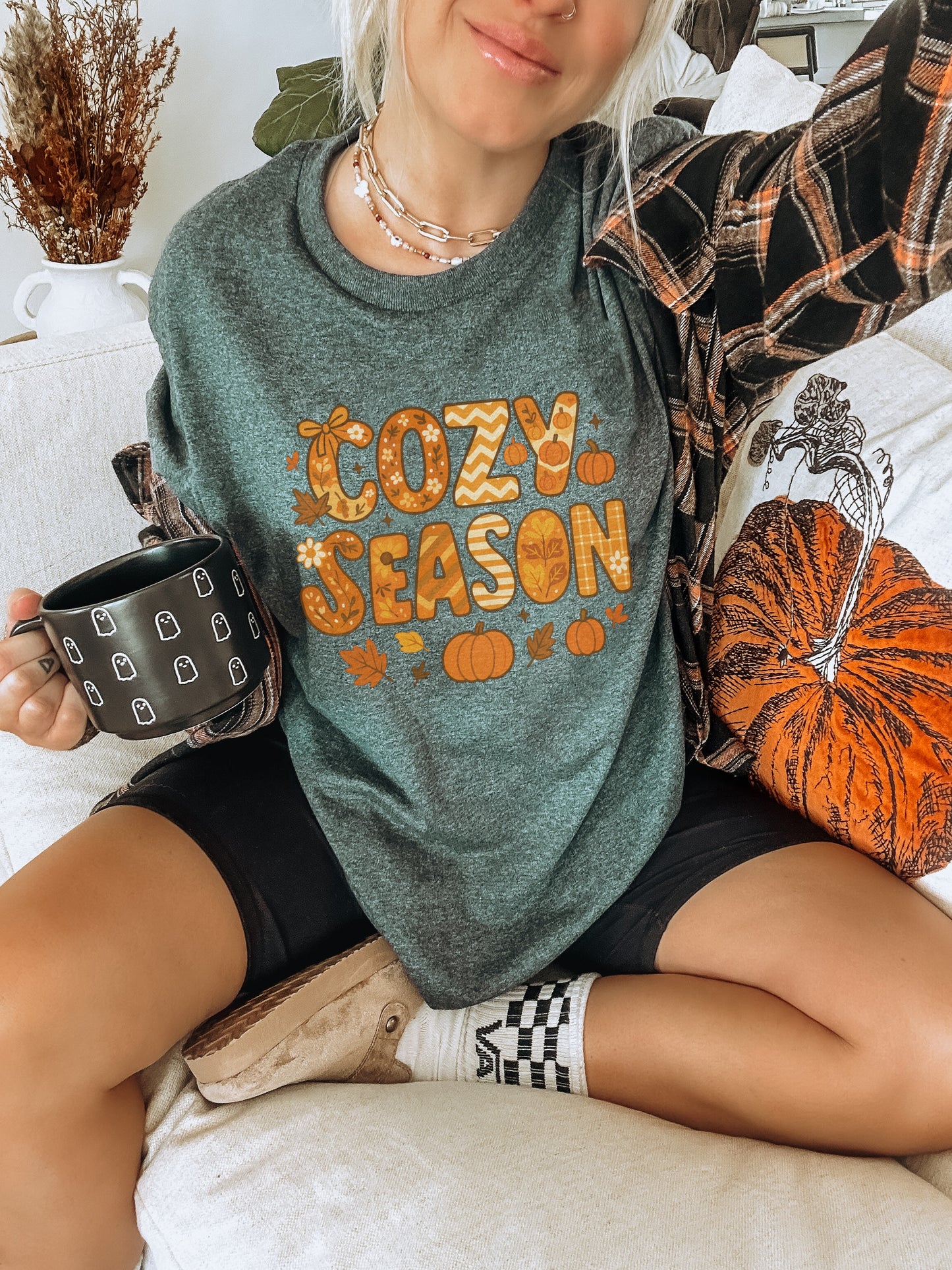 Cozy Season Graphic Sweatshirt Perfect Fall Apparel