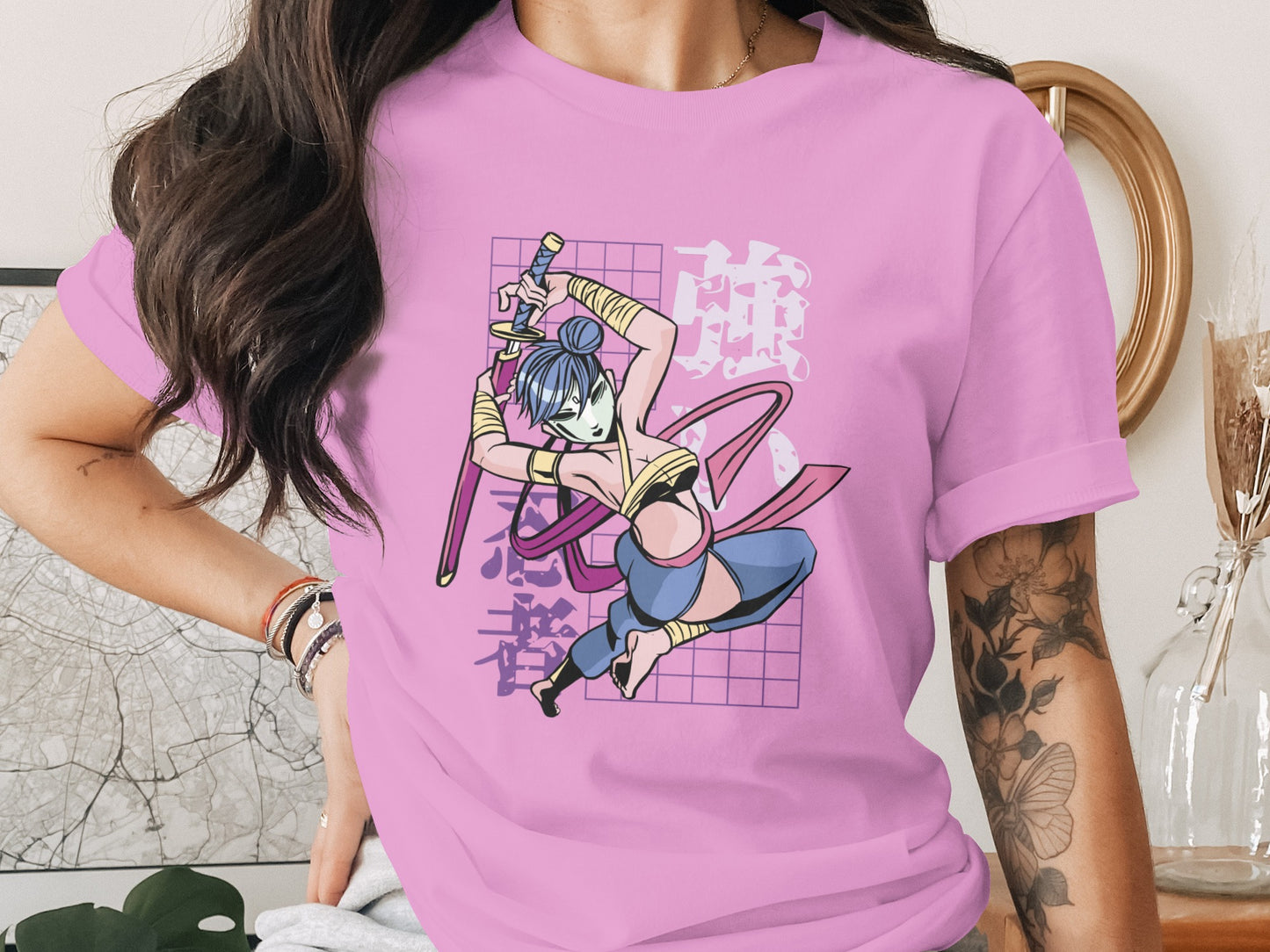 Anime Character Design T-Shirt with Stylish Art