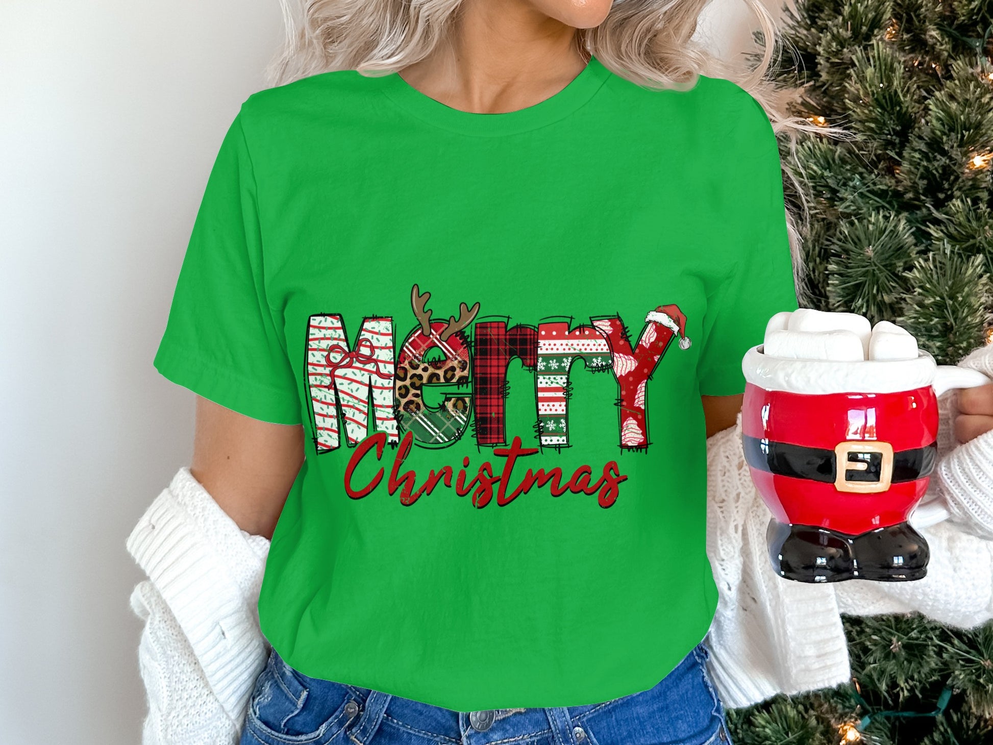Merry Christmas Graphic T-Shirt Holiday Season Product