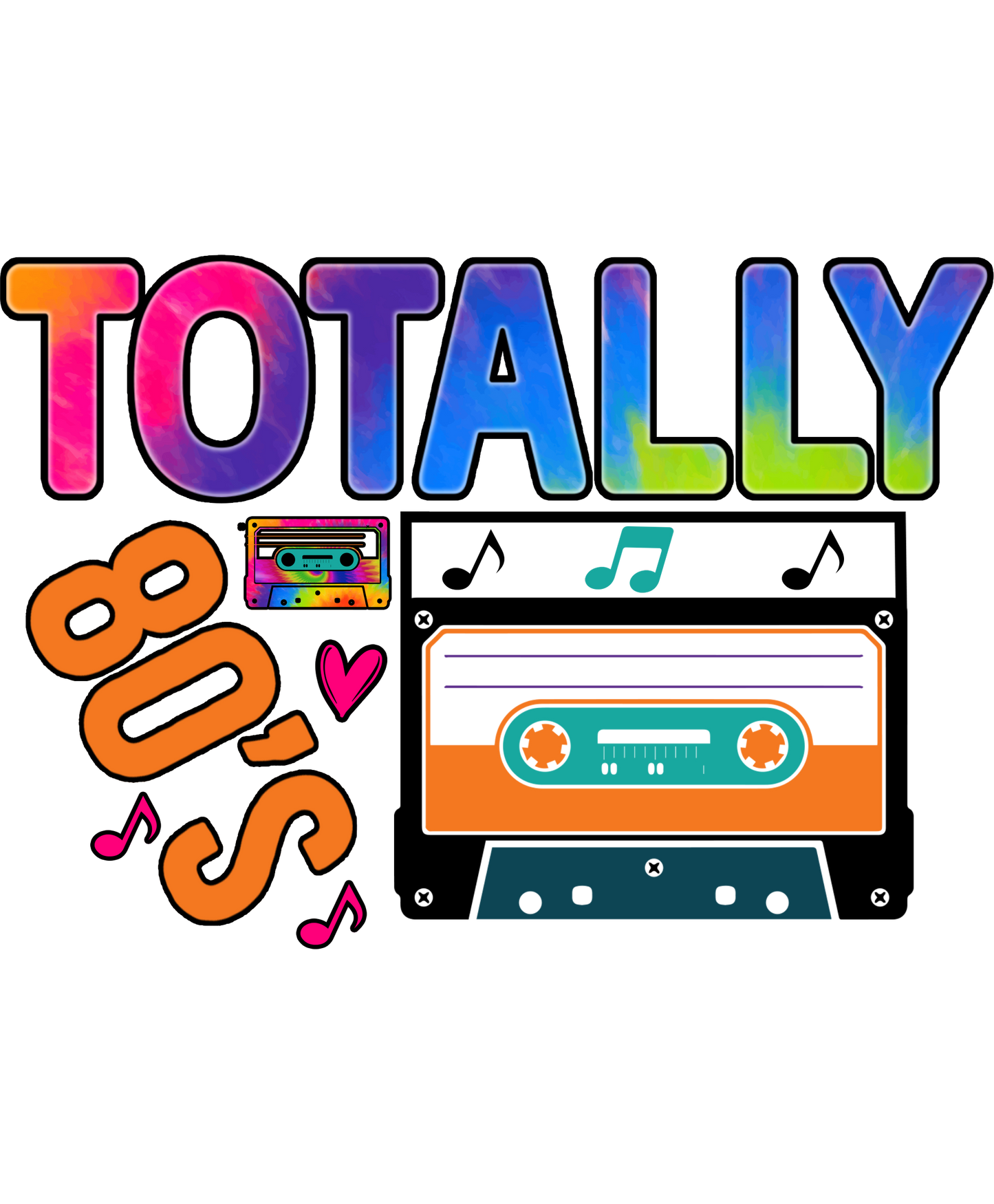 Totally 80's Retro Music Cassette Tape Themed Art Print