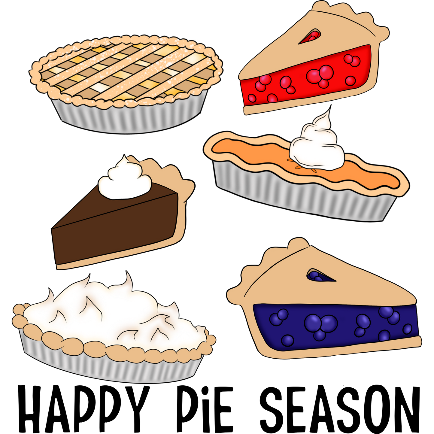 Celebrate Happy Pie Season with Assorted Pie Graphics