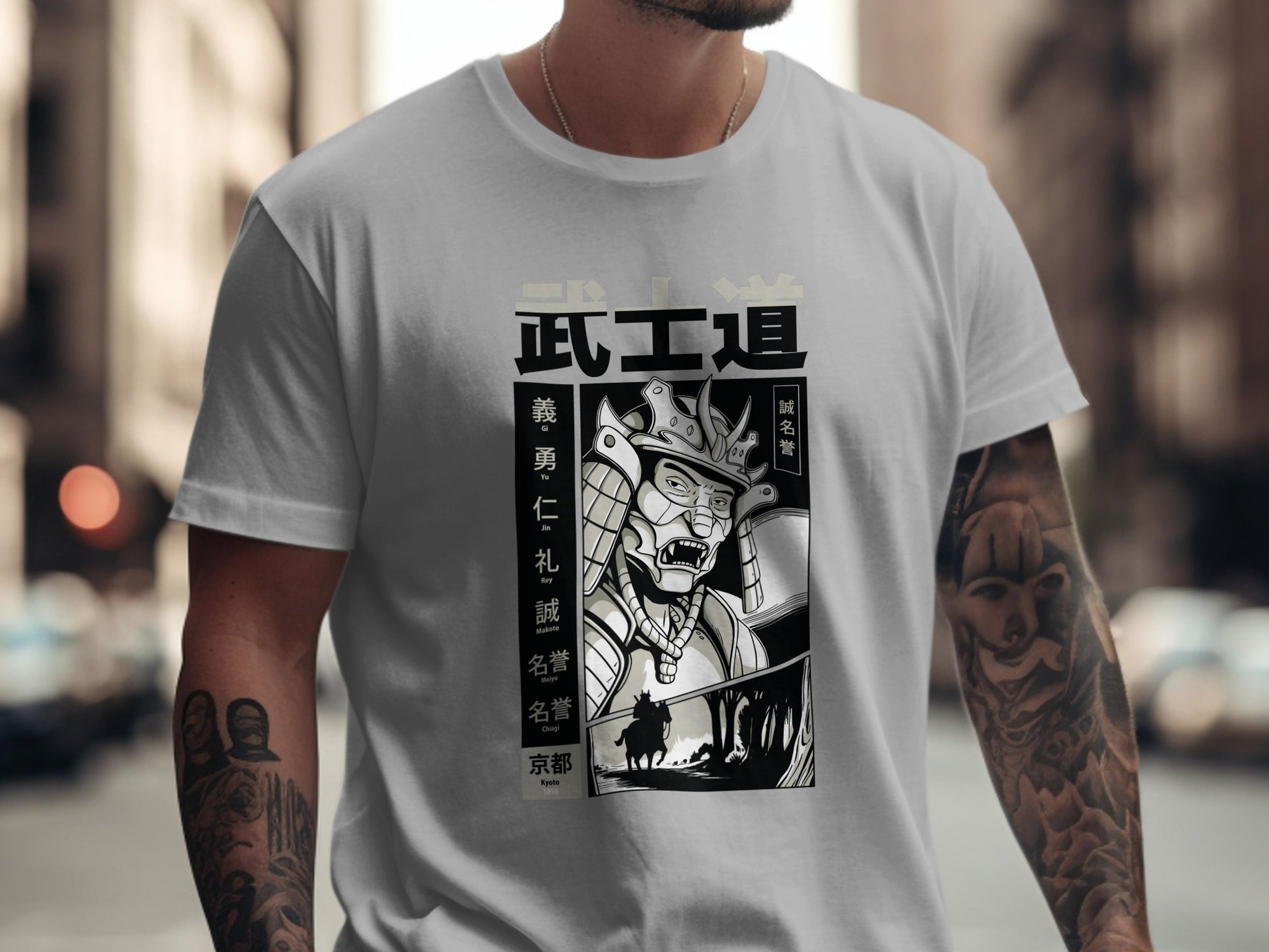 Warrior Graphic Art Abstract Style T-Shirt Design
