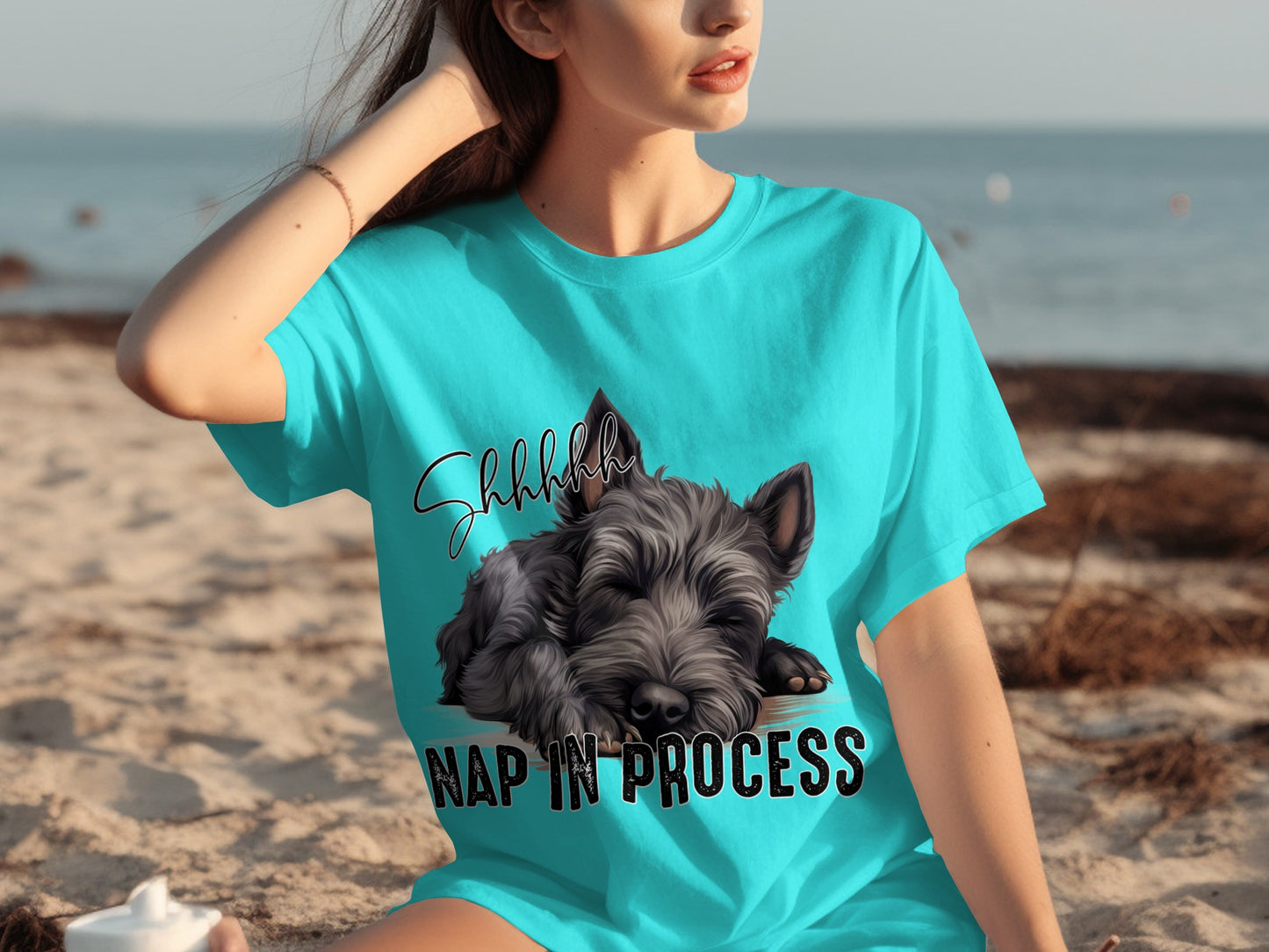 Shhhh Nap In Process with Adorable Dog Printed Shirt