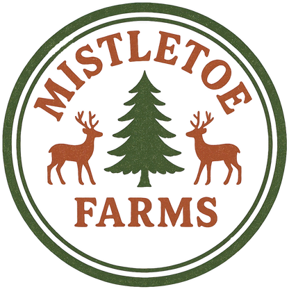 Mistletoe Farms Sign with Deer and Tree Wall Art Decor