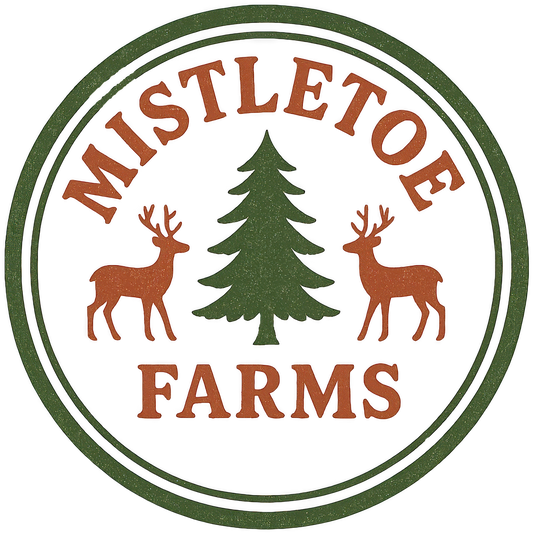 Mistletoe Farms Sign with Deer and Tree Wall Art Decor