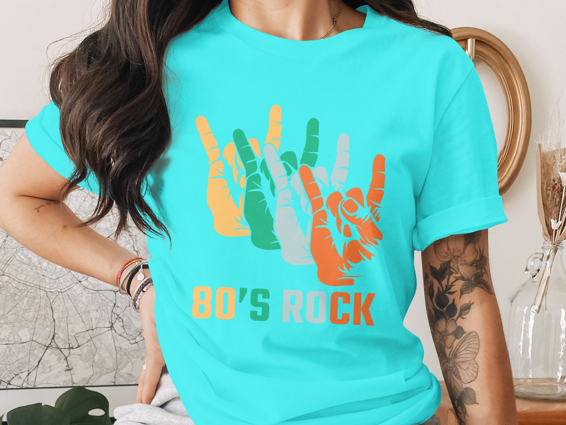 Retro 80's Rock Graphic Tee for Music Lovers