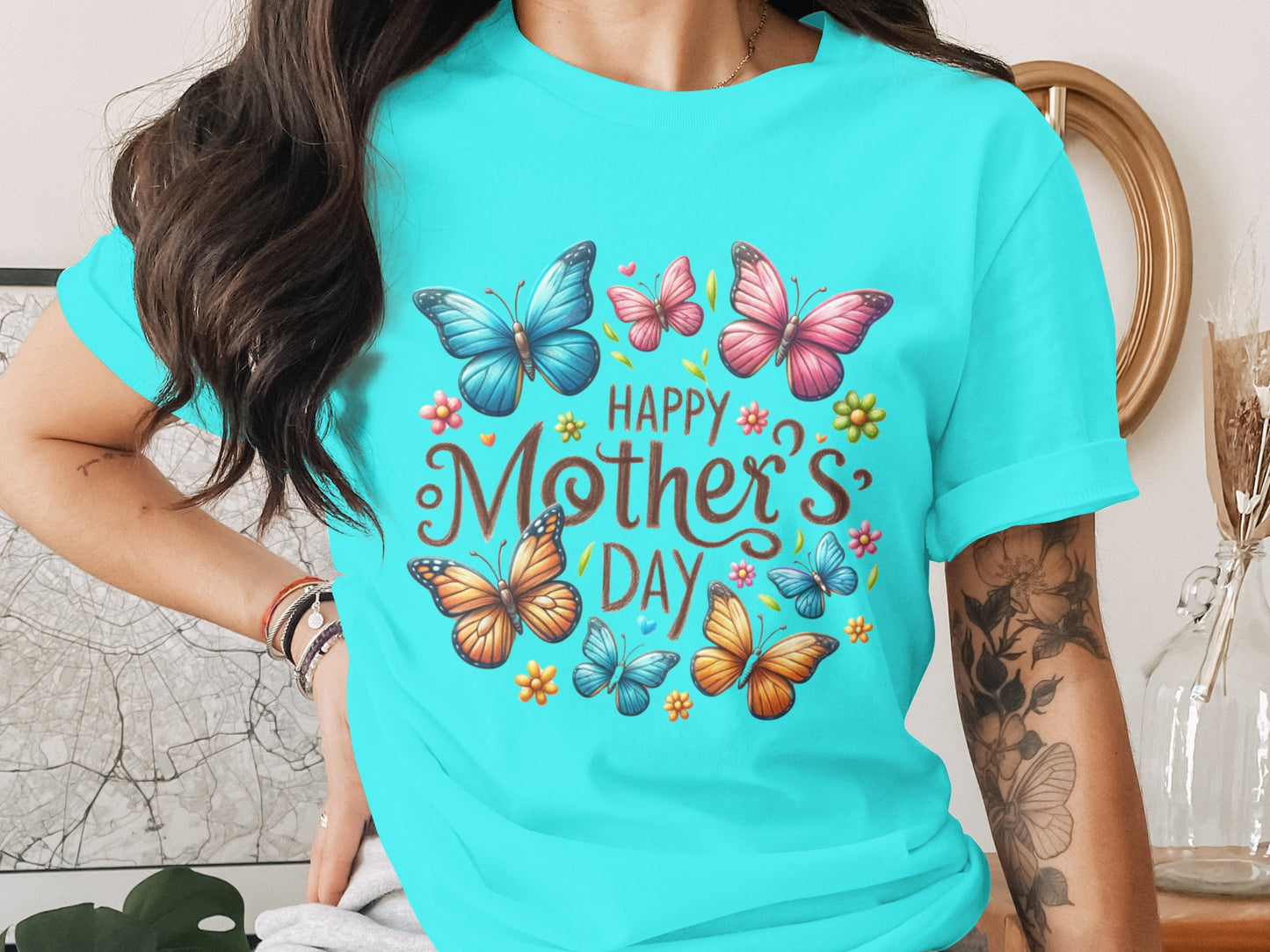 Happy Mother's Day Butterflies Graphic T-Shirt