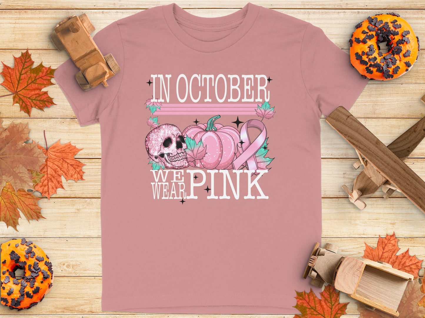 In October We Wear Pink Halloween T-Shirt