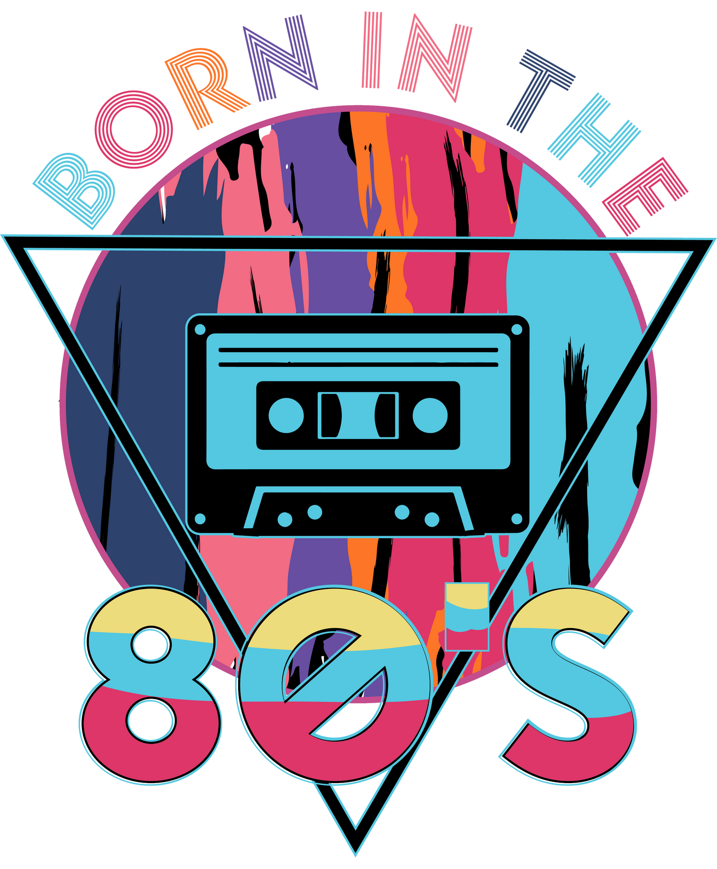 Born in the 80's Cassette Tape Retro Design product
