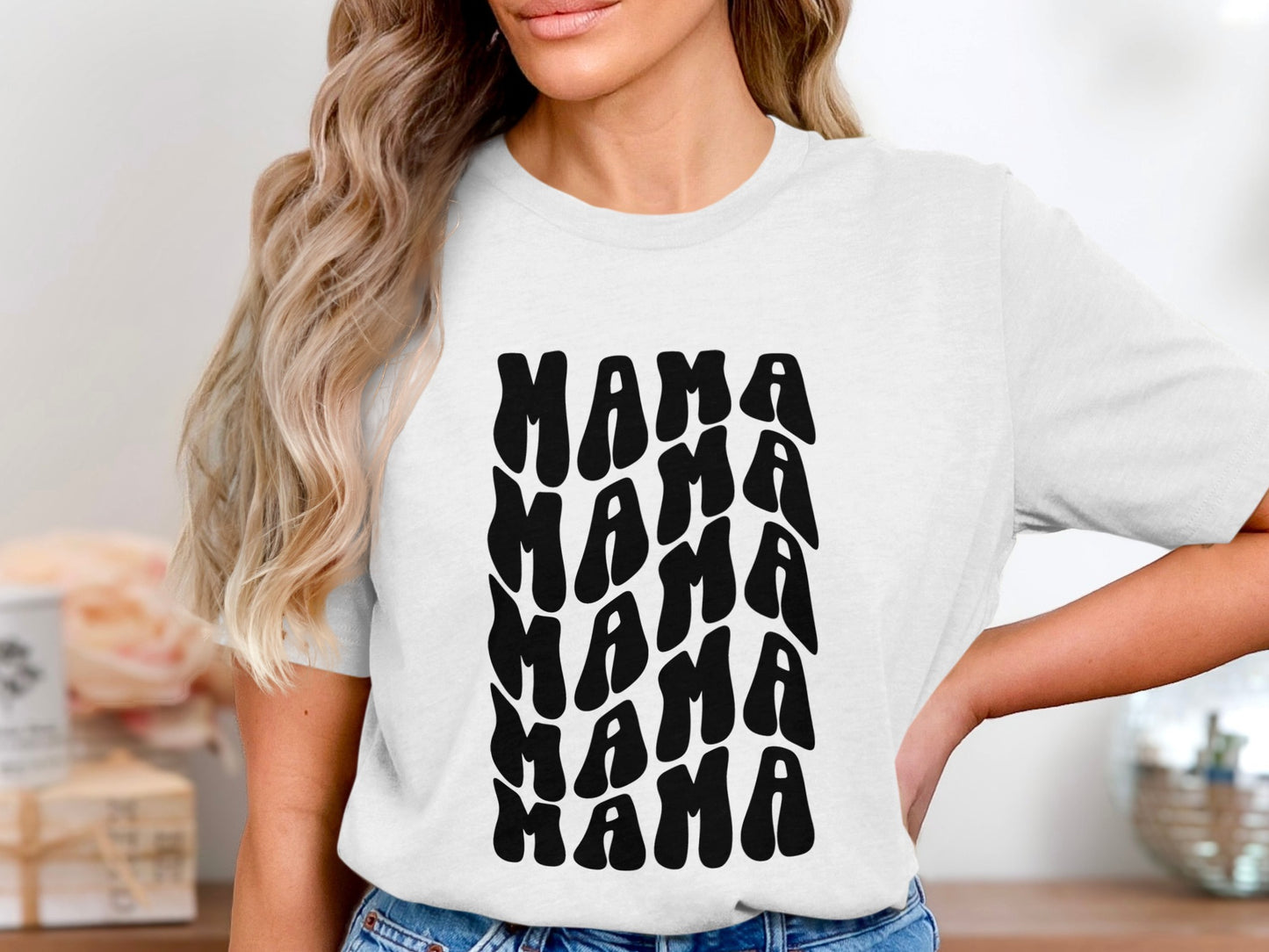 Mama Mama Retro Style Graphic Tee Shirt
