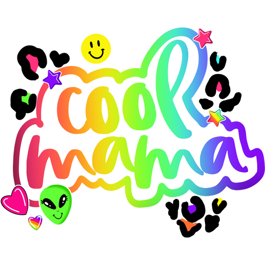 Cool Mama Colorful Design with Fun Elements Shirt