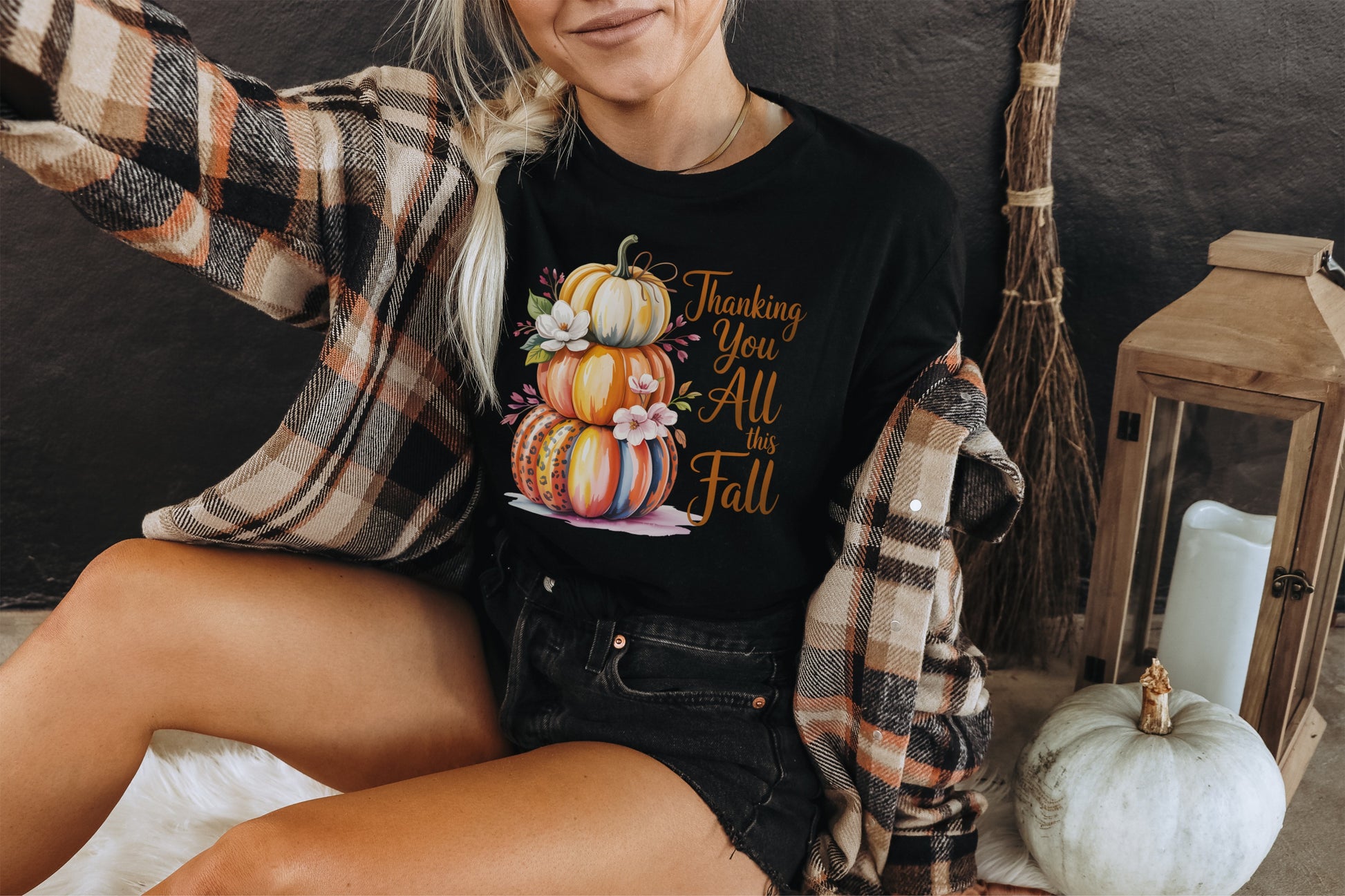 Thanking You All This Fall Graphic T-shirt