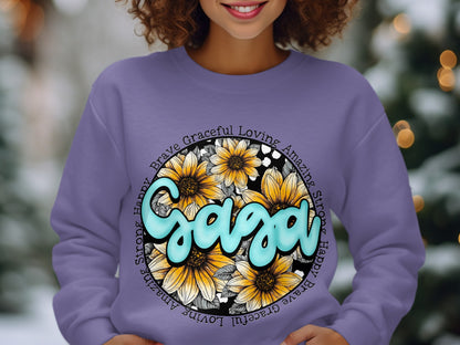 Loving Amazing Sunflower Design Sweatshirt