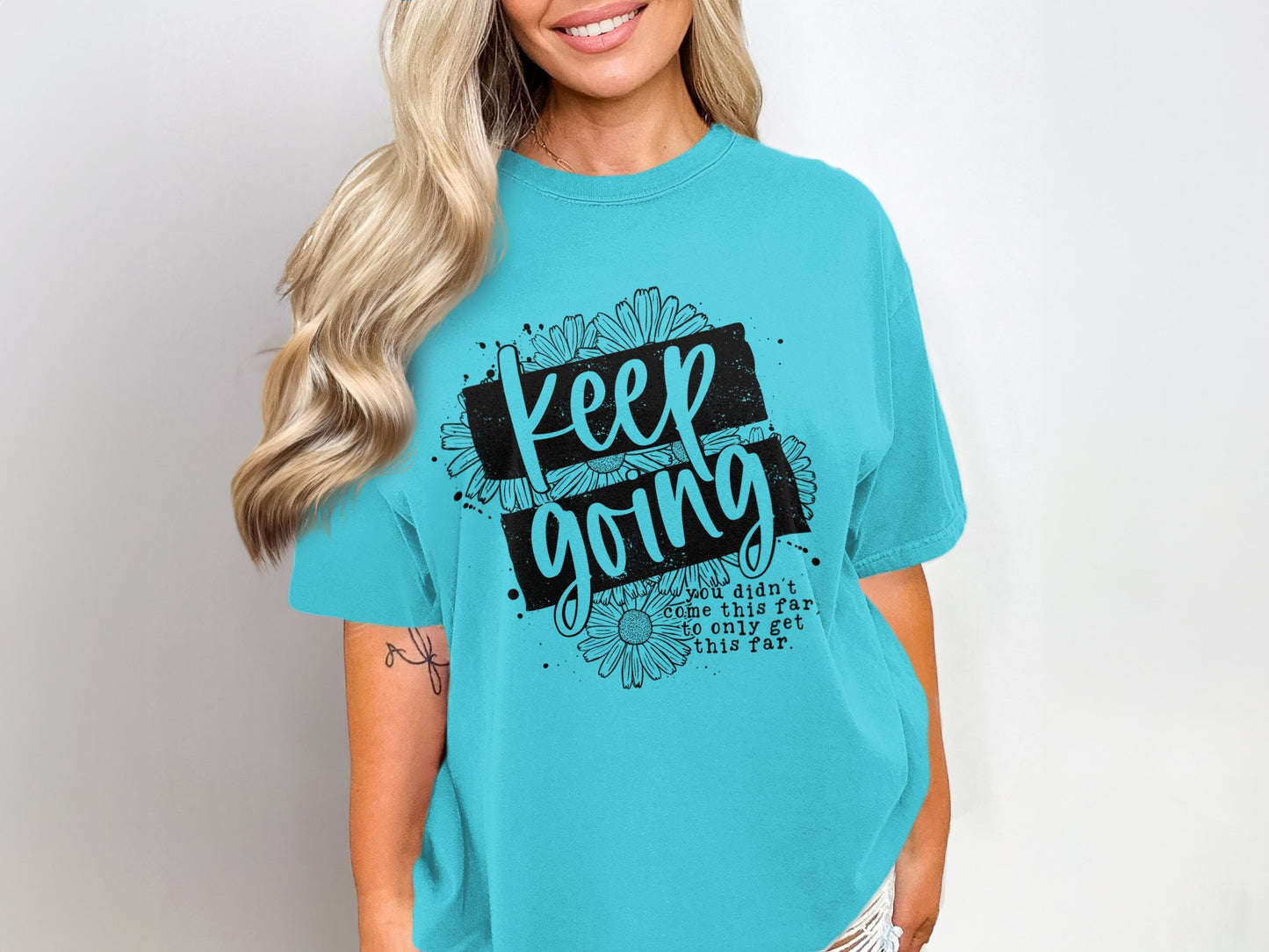 Keep Going Motivational Graphic Tee Shirt