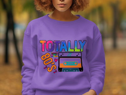 Totally 80's Retro Music Cassette Design Sweatshirt