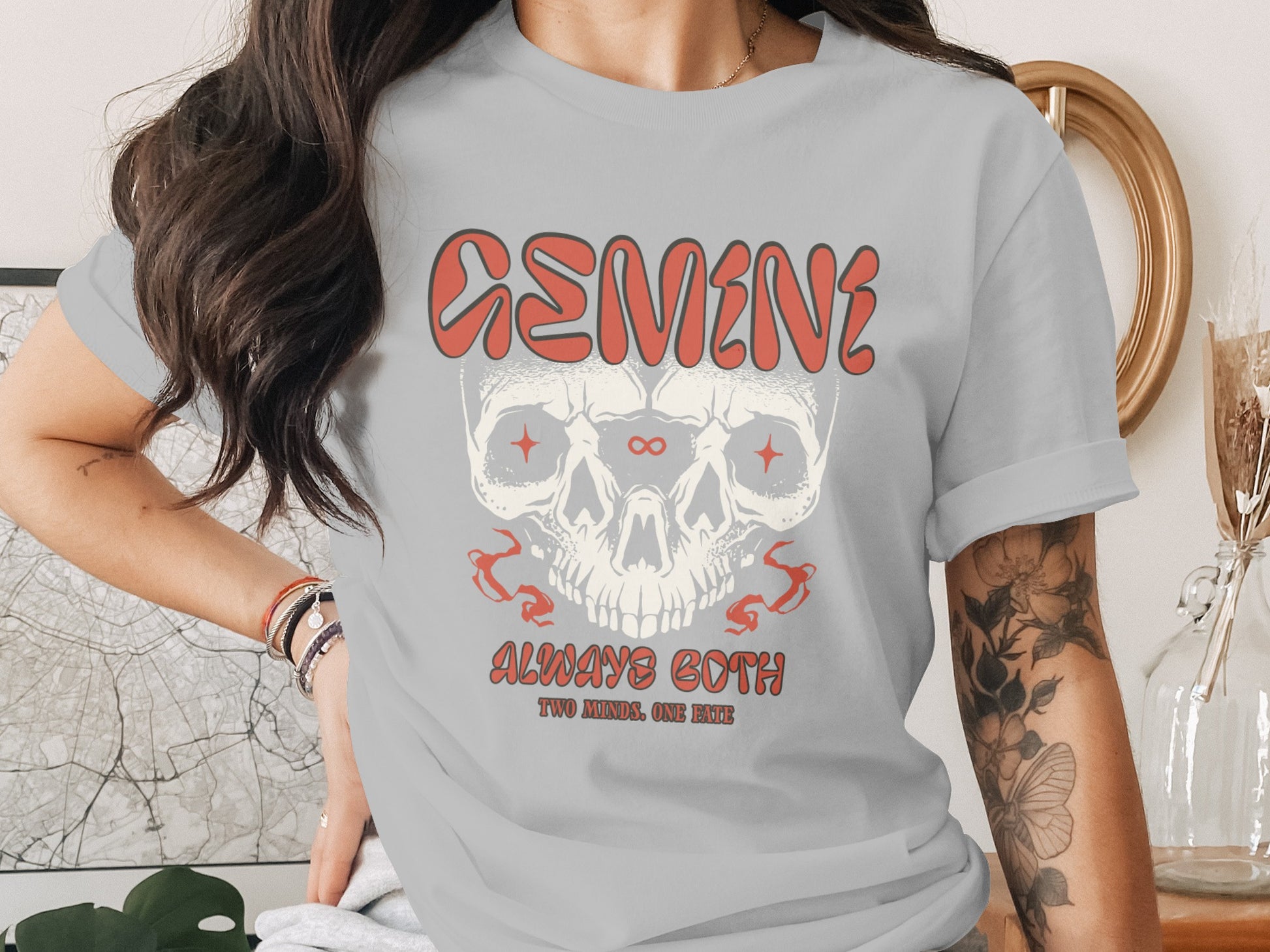 Gemini Always Both Skull Two Minds One Ride Shirt