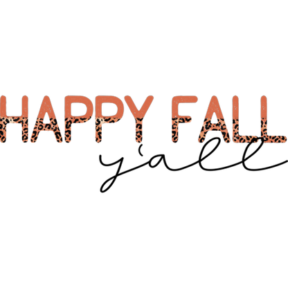 Happy Fall Y'all Leopard Pattern Design Product