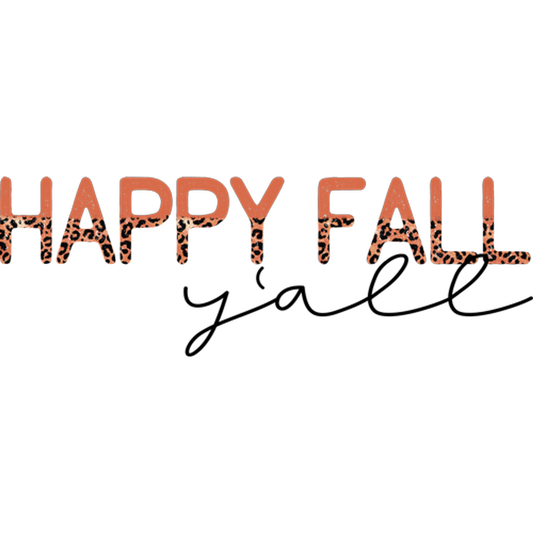 Happy Fall Y'all Leopard Pattern Design Product