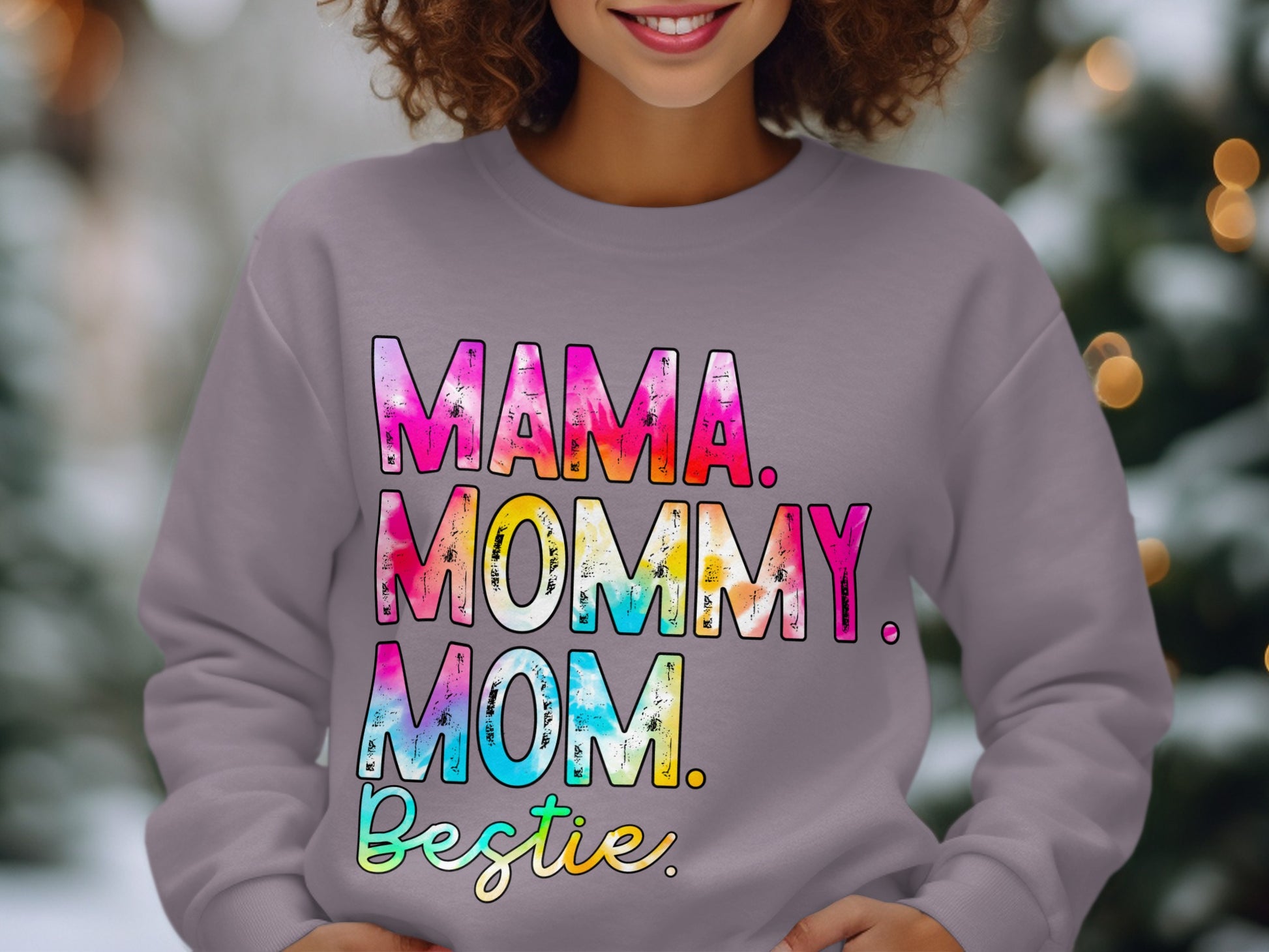 Colorful Mama Mommy Mom Bestie Sweatshirt