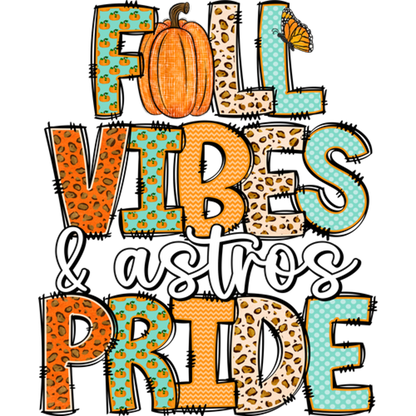 Fall Vibes Astros Pride Graphic Design Shirt