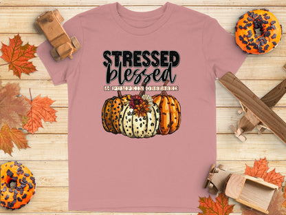 Stressed Blessed and Pumpkin Obsessed Shirt