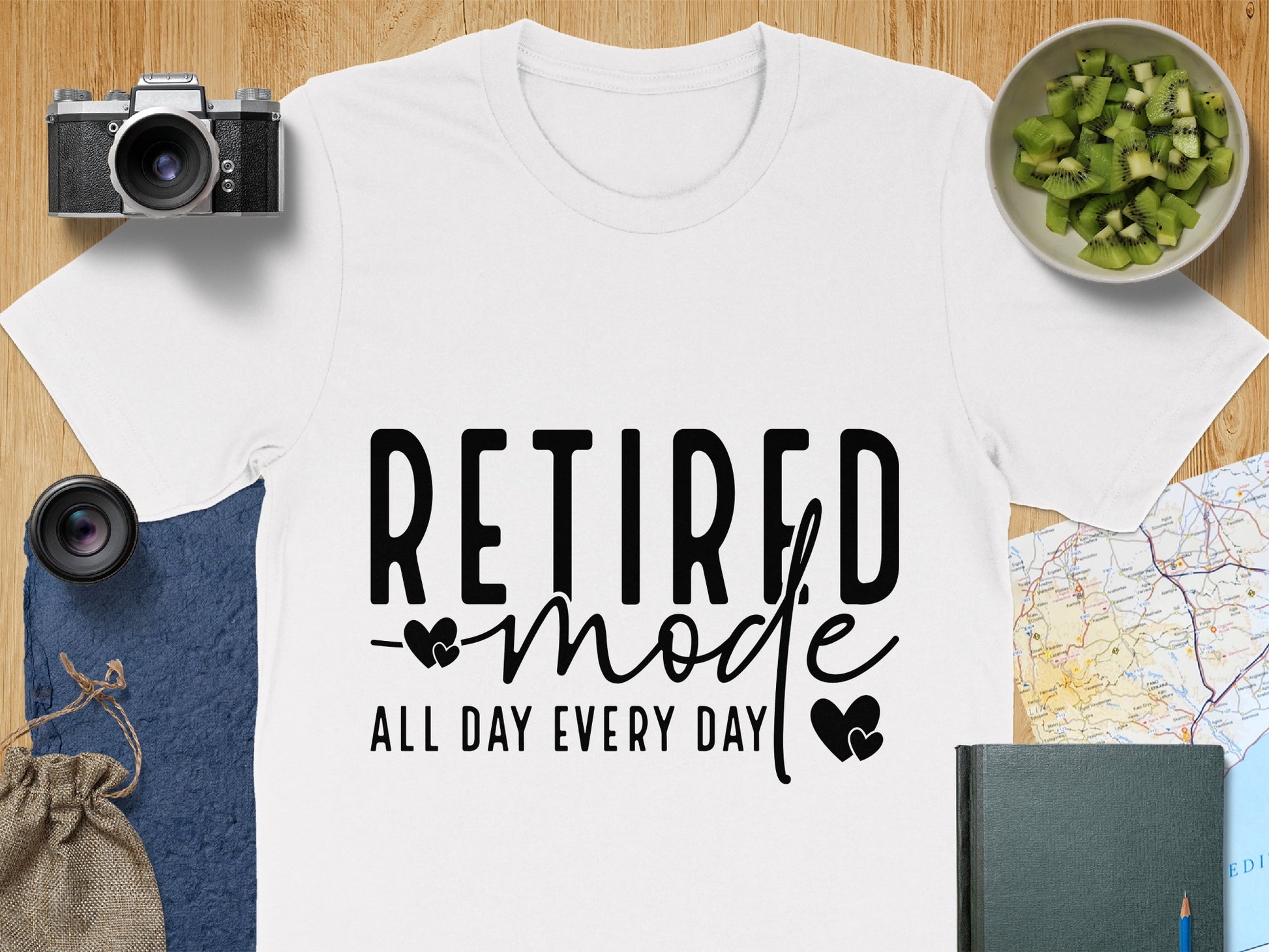 Retired Mode All Day Every Day Graphic T-Shirt