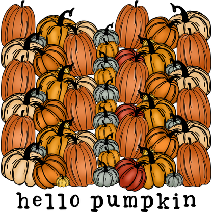 Various Sizes and Colors Pumpkin Pattern Design