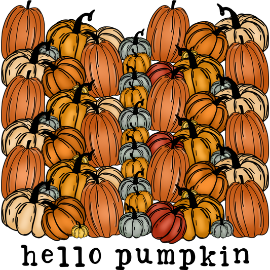 Various Sizes and Colors Pumpkin Pattern Design