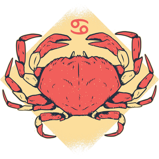 Retro Style Crab Zodiac Design product